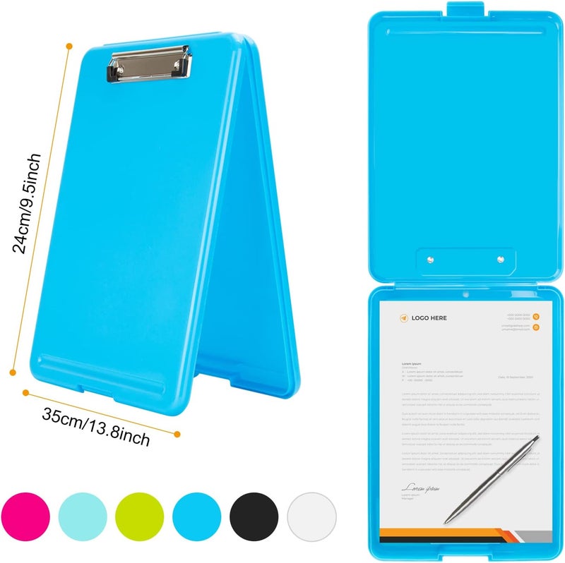 IKAYAS Heavy Duty 9.5 x 13.8 Inch Translucent Metal Storage Clipboard with Paperboard for Classroom, Office, School, Hospital - Image 2